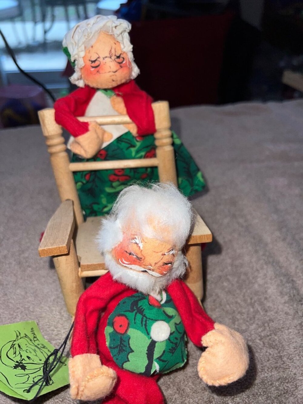 Annalee Mobilitee Vintage Santa Mrs. Claus Dolls 1963 Retired Original Tag EUC - Picture 6 of 11
